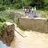Ricardo Makyn/Staff Photographer.
The Bridge that connects the Dover Castle main Road to the Redwood District in St Catherine washed away due to the heavy Rains on Thursday 30.9.2010.
