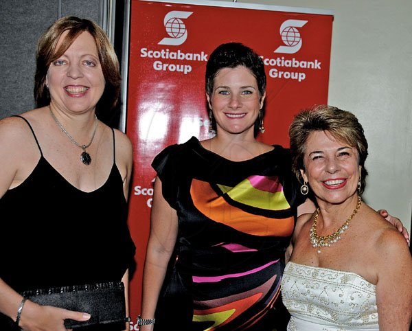 Winston Sill / Freelance Photographer
The AMCHAM Business and Civic Leadership Awards Gala anmd Presentation, held at the Jamaica Pegasus Hotel, New Kingston on Monday night September 26, 2011. Here are Anya Scho??? (left); Debra Lopez-???? (centre); and Diana Stewart (right).