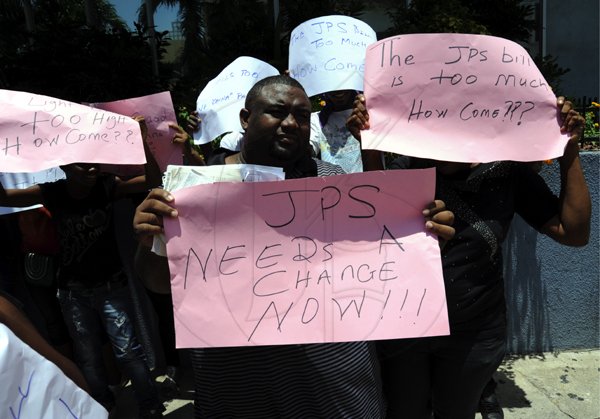 Norman Grindley / Staff Photographer
Ricardo James, General Secretary PNPYO during a black their black out Friday protest in New Kingston St. Andrew yesterday.