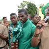 Rudolph Brown/Photographer
Calabar high school celebrates at the school after their victory on Saturday at champs, March 28, 2015.