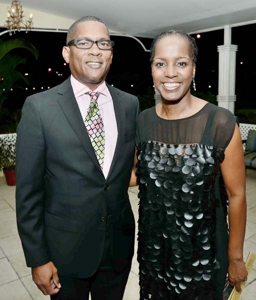 Rudolph Brown/Photographer
George Roper and his wife Sharon Roper at the Calabar Old Boys Annual Reunion Dinner at the Mona Visitors Lodge on Saturday, October 5, 2013