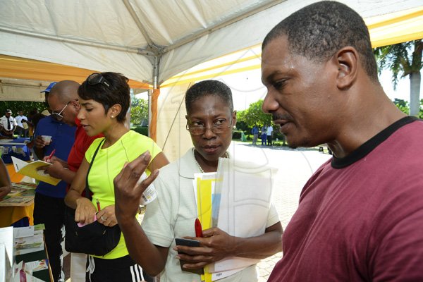 Rudolph Brown/Photographer
RBC Royal Bank Caribbean Children's Cancer Fund, " A Mile for a Child" join with family and friends participate in a charity walk and a fun class of Zumba and aerobics session at the Emancipation Park in New Kingston on Saturday, September 8-2012