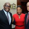 Rudolph Brown/Photographer
Jagmohan Singh, (right) Acting CEO of Caribbean Airline pose with Brian George President and CEO of Supreme Ventures and his wife Kenia at the Caribbean Airlines awards and Corporate Event at the Jamaica Pegasus Hotel on Friday, November 15, 2013