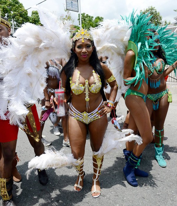 Winston Sill/Freelance Photographer
Bacchanal Jamaica Road Parade, from Mas Camp, Stadium North to Half Way Tree and back, held on Sunday April 27, 2014. Here is Danielle HoLung?.