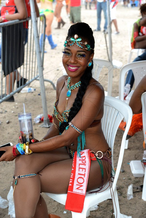 Winston Sill/Freelance Photographer
Bacchanal Jamaica Road Parade, from Mas Camp, Stadium North to Half Way Tree and back, held on Sunday April 27, 2014. Here is Terrie Karelle Reid.