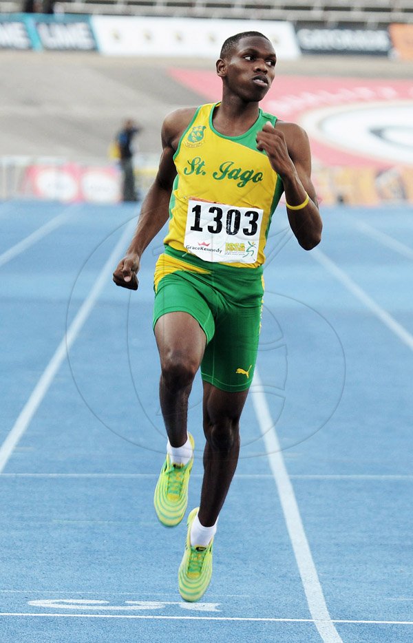 Ian Allen/Staff Photographer
Favourites for the class 1 Boys 100 and 200m at Champs 2014.