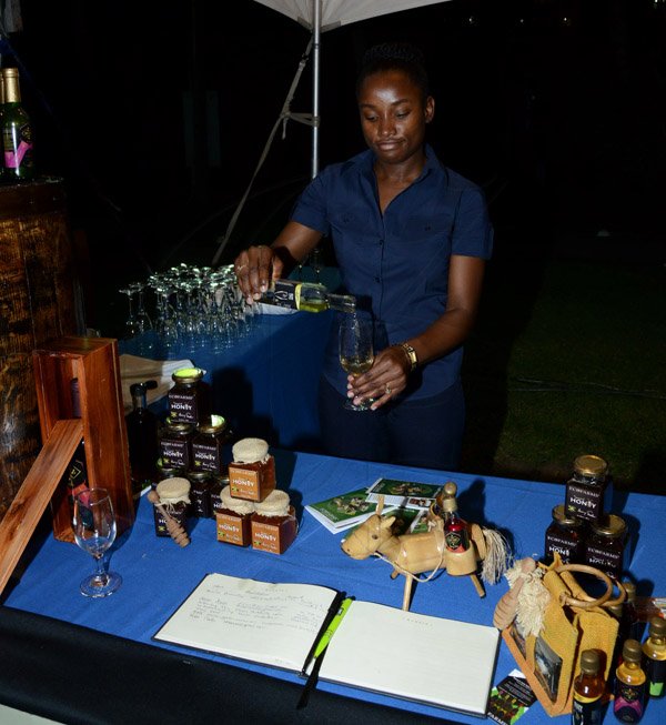 Winston Sill/Freelance Photographer
Chefs On Show annual fundraising event, held at the Jamaica Pegasus Hotel, New Kingston on Wednesday April 9, 2014. Here is Trudy Landley-Nelson, of Ecofarms, producers of Gourmet Honey Products.