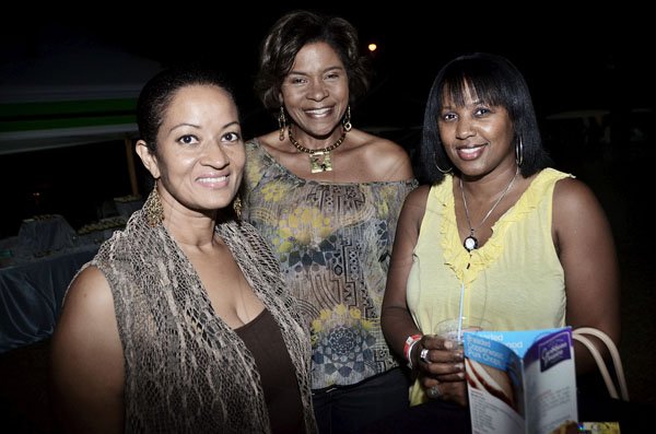 Rudolph Brown/Photographer
From left Denise Dixon, Michelle Belnavis and Odeth Reynolds at the Chefs on Show event at 15 Paddington Terrace in Kingston on Wednesday, June 13-2012