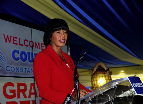 Winston Sill / Freelance Photographer
Prime Minister Portia Simpson-Miller attends the Official Opening and  Grand Unveiling Ceremony of Courts Store, held at Constant Spring Road on Friday evening December 7, 2012. Here is Prime Minister Portia Simpson-Miller.
