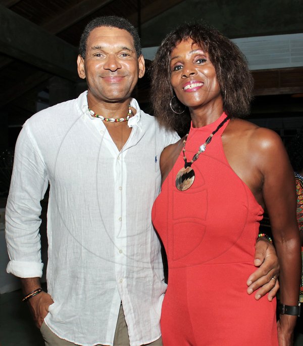 Ashley AnguinDavid Waboso poses with his wife Angella out to celebrate at Couples Negril.  *** Local Caption *** Ashley AnguinDavid Waboso poses with his wife Angella out to celebrate at Couples Negril.
