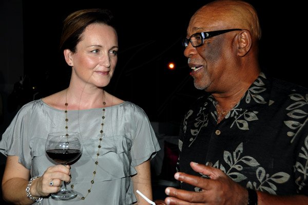 Winston Sill / Freelance Photographer
Digicel Jamaica host reception for House of Lords  and Commons Cricket Team, held at the East Lanws, Devon House, Hope Road on Saturday night February 16, 2013. Here are Fiona Looney (left); and Maurice Foster (right).