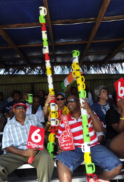 Norman Grindley/Chief Photographer
Cricket fans at the final one day cricket match at Sabina Park in Kingston Jamaica