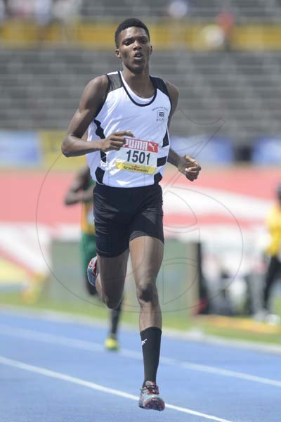 Shorn Hector/Photographer Jeremy Bembridge odTarrant High wins heat three in the boys class two 400 meter semi final on  day four of the ISSA/GraceKennedy Boys and Girls’ Athletics Championships held at the The National Stadium in Kingston on Friday March 29, 2019