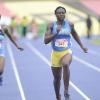 Shorn Hector/Photographer Ashanti Moore of Hydel High wins heat three of the girls class one 100 meter dash onday three of the ISSA/GraceKennedy Boys and Girls’ Athletics Championships held at the The National Stadium in Kingston on Thursday March 28, 2019