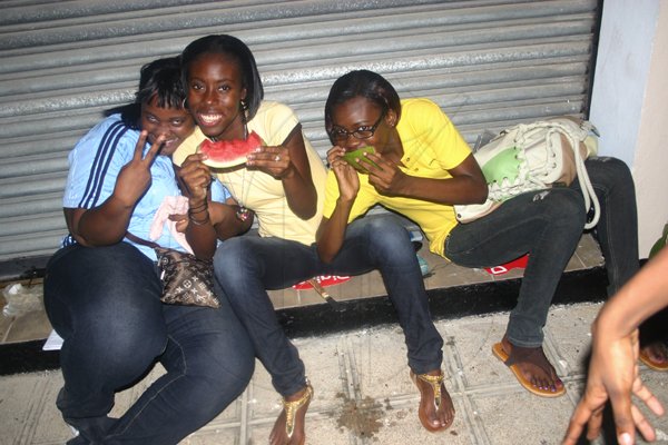 Christopher Serju/Gleaner Writer
Denbigh - These young ladies were obviously in a very good mood at the end of the show, as they enjoyed some locally grown melon, insisting that their picture be taken.