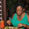 Jermaine Barnaby/Photographer
 Yvette Dewar Finance manager Illuminat Jamaica diningl during restaurant week on Tuesday, November 12, 2013 at Saffron Indian cuisine, Market Place.