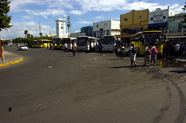 Norman Grindley/Chief Photographer
This photo was taken at 2:30 pm yesterday at south parade with no congestion as both mini buses and rout taxis, no longer operates from this area. these vehicles will now operates from the new downtown Kingston transport centre.