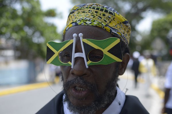 Shorn Hector/Photographer Fenton Plummer Snr. on arrival at the Holy Trinity Church during  the  state funeral for former Prime Minister, Edward Seaga on Sunday June 23, 2019.