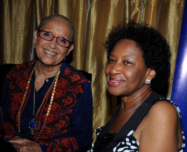 Winston Sill/Freelance Photographer
Offical opening of Everblazing Boutique, Bar and Lounge, held at Villa Ronai, Old Stony Hill Road on Tuesday night September 10, 2013. Here are Lois? Sherwood (left); and Mavis Beckford (right).