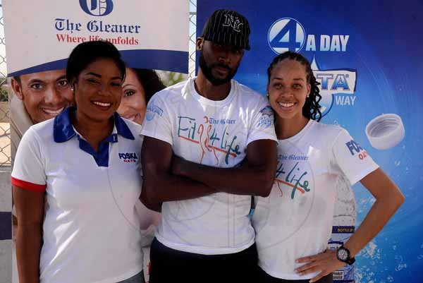 Lionel Rookwood/PhotographerThe Gleaner's Fit 4 Life Sweatfest at the Life Fit Training Centre, 15 3/4 Red Hills Road, St Andrew, with aerobics instructor O.J. O'Gilvie on Saturday, November 18, 2017.