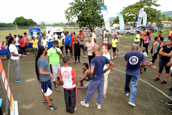 Lionel Rookwood/PhotographerThe Gleaner's Fit 4 Life event with the Trainfit Club's Outdoor Madness, Boxing Fitness with Sakima Mullings and Self Defense with Master Arthur Barrows on Saturday, November 11, at In Motion Gym, Shortwood Teachers' College, St Andrew.