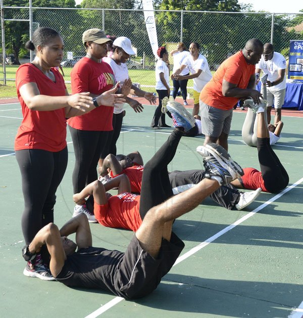 Ian Allen/PhotographerThe Gleaner's Fit 4 Life team at Hope Pastures Park, Hope Pastures, St Andrew on Saturday, October 14, 2017. *** Local Caption *** Ian Allen/PhotographerThe Gleaner's Fit 4 Life team at Hope Pastures Park, Hope Pastures, St Andrew on Saturday, October 14, 2017.