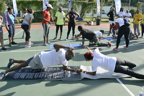 Ian Allen/PhotographerThe Gleaner's Fit 4 Life team at Hope Pastures Park, Hope Pastures, St Andrew on Saturday, October 14, 2017. *** Local Caption *** Ian Allen/PhotographerThe Gleaner's Fit 4 Life team at Hope Pastures Park, Hope Pastures, St Andrew on Saturday, October 14, 2017.