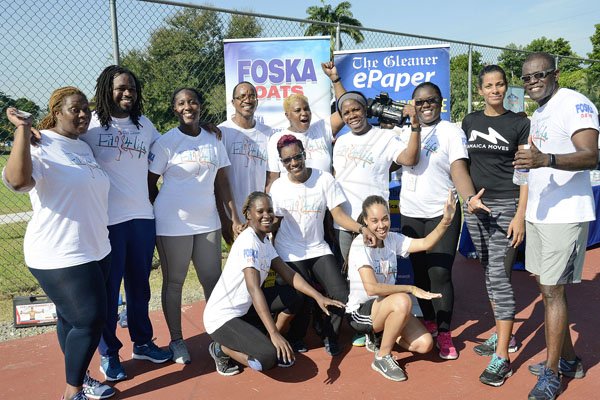 Ian Allen/PhotographerThe Gleaner's Fit 4 Life team at Hope Pastures Park, Hope Pastures, St Andrew on Saturday, October 14, 2017. *** Local Caption *** Ian Allen/PhotographerThe Gleaner's Fit 4 Life team with partner Jamaica Moves and the Hope Pastures Citizens Association at Hope Pastures Park, Hope Pastures, St Andrew on Saturday.