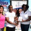 Lionel Rookwood/Photographer

From left: Yulit Gordon, executive director of the Jamaica Cancer Society, Ryon Jones, winner of the men's pushup challenge; The Gleaner's Terry-Ann Wilson and Marvin Gordonl at The Gleaner's Fit 4 Life and St Matthew's Walkers event on Saturday, October 7, 2017 at the Jacks Hill Community Centre in St Andrew.
