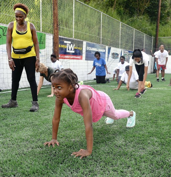 Lionel Rookwood/Photographer

Young Tyla Campbell at The Gleaner's Fit 4 Life and St Matthew's Walkers event on Saturday, October 7, 2017 at the Jacks Hill Community Centre in St Andrew.
