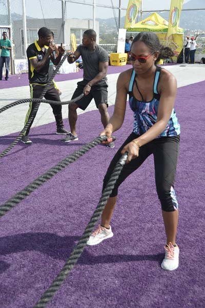 Lionel Rookwood/PhotographerThe Gleaner's Fit 4 Life Season 2 Tuff Enuff eighth event with Juliet Cuthbert-Flynn at Life Fit Training Centre, 15 3/4 Red Hills Road, St Andrew on Saturday, August 11, 2018.