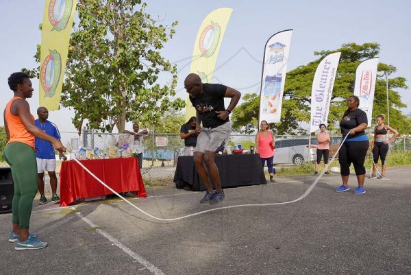 Lionel Rookwood/PhotographerThe Gleaner's Fit 4 Life Season 2 Tuff Enuff Challenge fifth event with the TrainFit Club at the In Motion Gym, Shortwood Teachers College, 77 Shortwood Road, St Andrew on Saturday, July 21, 2018.