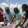 Gladstone Taylor / Photographer

l-r Sam Gogoe, Ian Hudson, Rohan Cummings, and Hopeton Williams compete in the diaper changing competition as seen at the shoppers fair food month promotion in Harbour View on saturday