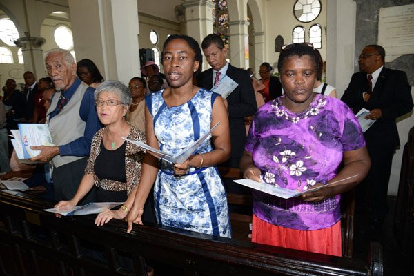 Ricardo Makyn/Staff Photographer 
Gleaner 180  anniversary Church service at the Kingston parish Church on Sunday 31.8.2014