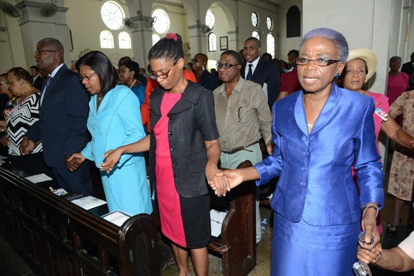 Rudolph Brown/Photographer
Gleaner 180  anniversary Church service at the Kingston parish Church on Sunday, August 31, 2014