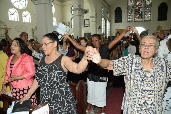 Rudolph Brown/Photographer
Gleaner 180  anniversary Church service at the Kingston parish Church on Sunday, August 31, 2014