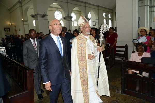 Rudolph Brown/Photographer
Gleaner 180  anniversary Church service at the Kingston parish Church on Sunday August 31, 2014