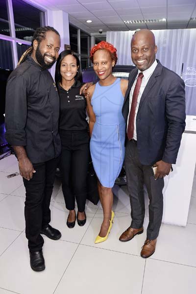 Lionel Rookwood/Photographer<\n><\n>Strategy meeting turns into a photo opportunity with Chef Oji Jaja, N'Gina Thompson,Marketing Executive, Stewart Auto Gallery; Tickoya Joseph, Lifestyle Editor, The Gleaner Media Company and Marlon Campbell, Host for the evening.