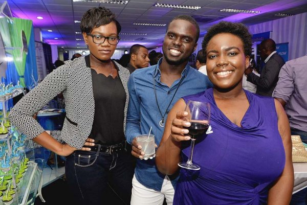 Lionel Rookwood/Photographer<\n>It's a networking affair and making the best of it are young and talentend young professionals (From left) Kemisha Anderson, Public Relations Officer of Sandals Foundation; Lanvell Blake, Account Executive of Market Me Consulting and Abigail Rowe, Event and Decor Specialist of Blue Print Consulting.