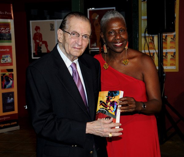 Winston Sill / Freelance Photographer
Launch of book 'Global Reggae' edited by Prof Carolyn Cooper, held at PULS8, Trafalgar Road on Sunday night February 17, 2013. Here are Hon. Edward Seaga (left); and Prof. Cooper (right).