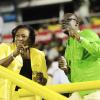 Ricardo Makyn/Staff Photographer
                                                                                The Hon. Olivia Grange (left) and Desmond McKenzie, enjoying the Grand Gala together.                                                                                                                                                                                                    to mark Jamaica's 49th Year of Independence at the National Stadium on Independence Day Saturday 6.8.2011