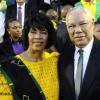 Norman Grindley/Chief Photographer
Prime Minister Portia Simpson Miller lymes with General Colin Powell at yesterday's Independence Grand Gala at the National Stadium. Powell led a contingent specially sent by US President Barack Obama.

 August 6,2012.