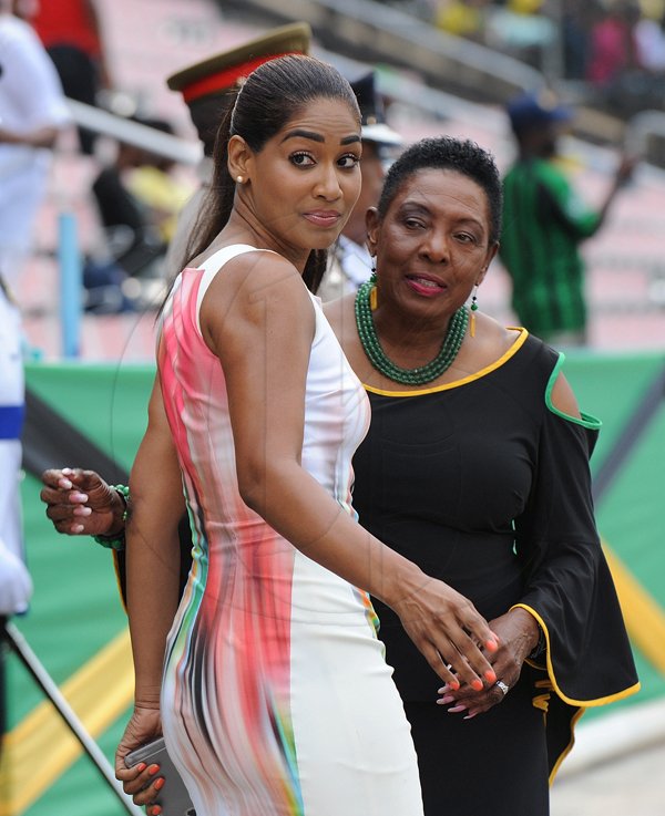 Ian Allen/Photographer

Grand Gala 2017. *** Local Caption *** Ian Allen/Photographer



 Something interesting caught the eyes of culture minister Olivia 'Babsy' Grange (right), and Lisa Hanna, the opposition spokesperson on culture, at Grand Gala 2017 at the National Arena on Sunday.