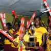 Norman Grindley/Chief Photographer
Holmwood Technical  High school  students  continue to celebrate their victory at their Manchester school's Auditorium  April 4, 2011. The school won the girls championship at the  ISSA/Gracekennedy Boys and Girls Championship last Saturday at the National Stadium.