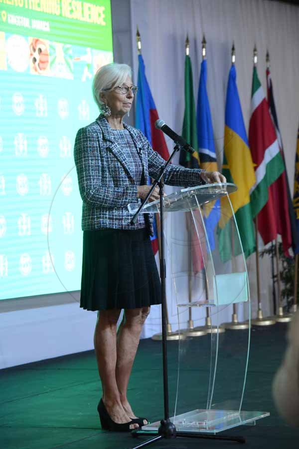 Rudolph Brown/ PhotographerChristine Lagarde, IMF Managing Director  at the opening Ceremony of IMF High Level Caribbean Forum at the Jamaica Pegasus Hotel in New Kingston on Thursday, November 16, 2017