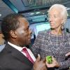 Rudolph Brown/ Photographer<\n>bUSINESS dESK<\n>Christine Lagarde, IMF Managing Director chat with Audley Shaw, (right) Finance Minister and Keith Mitchell, (left) prime minister of Grenada at the opening Ceremony of IMF High Level Caribbean Forum on Thursday, November 16, 2017 *** Local Caption *** @Normal:Christine Lagarde, International Monetary Fund managing director, is certainly the centre of attention here as she raps with Grenada’s Prime Minister Keith Mitchell (left) and Audley Shaw, Jamaica’s finance and public service minister, at the opening ceremony of the Fund’s High-Level Caribbean Forum on Thursday, November 16 at the Jamaica Pegasus hotel, New Kingston.