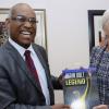 Rudolph Brown/ PhotographerIan Boyne, Deputy CEO of JIS Hand over USAIN Bolt legend book to Christine Lagarde, IMF Managing Director  at the opening Ceremony of IMF High Level Caribbean Forum at the Jamaica Pegasus Hotel in New Kingston on Thursday, November 16, 2017 *** Local Caption *** Rudolph Brown/ PhotographerIan Boyne, deputy CEO of JIS presents a copy of the USAIN Bolt Legend book to Christine Lagarde, International Monetary Fund (IMF) managing director at the opening eremony of IMF High Level Caribbean Forum in Kingston yesterday.