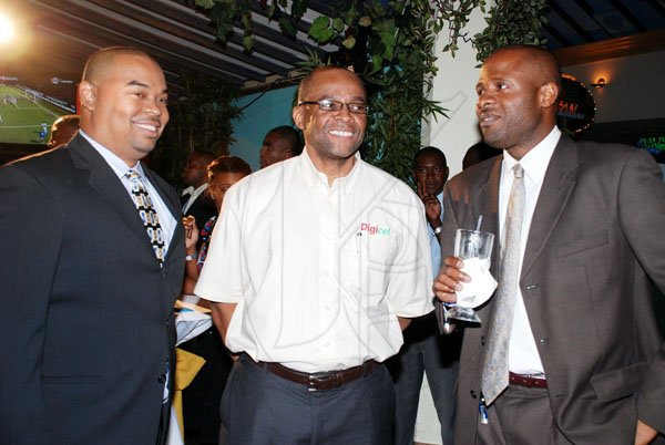 Colin Hamilton/freelance photographer
From left, Jamaica Cricket Association (JCA) Marketing and Business Development chairman, Gary Peart, Digicel's new Head of Marketing, Donovan White, and Jamaica's chairman of selectors, Nehemiah Perry at the Jamaica Cricket Festival 2010 Media Launch at the Acropolis Gaming Lounge on Tuesday.