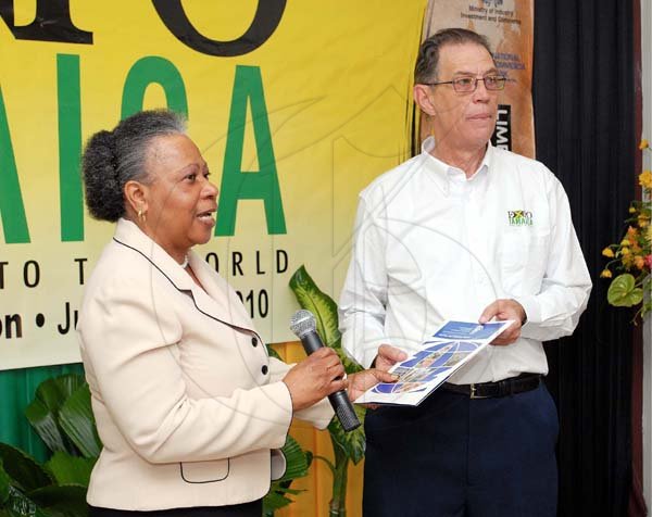 EXIM Bank delivers sponsor?s remarks at the launch of Expo Jamaica 2010.