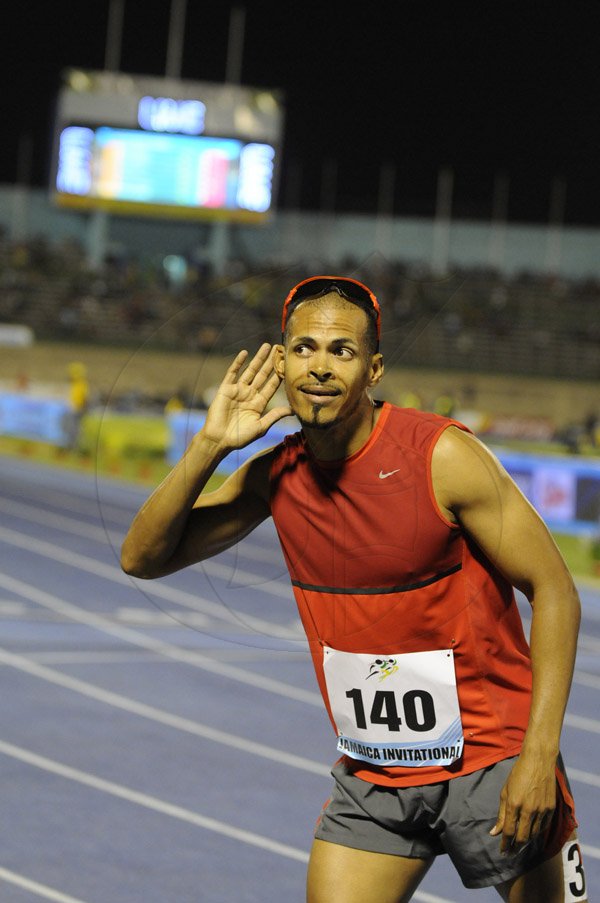 Gladstone Taylor / Photographer

Felix Sanchez celebrates his victory in the mens 400m hurdles at the jamaica invitationals